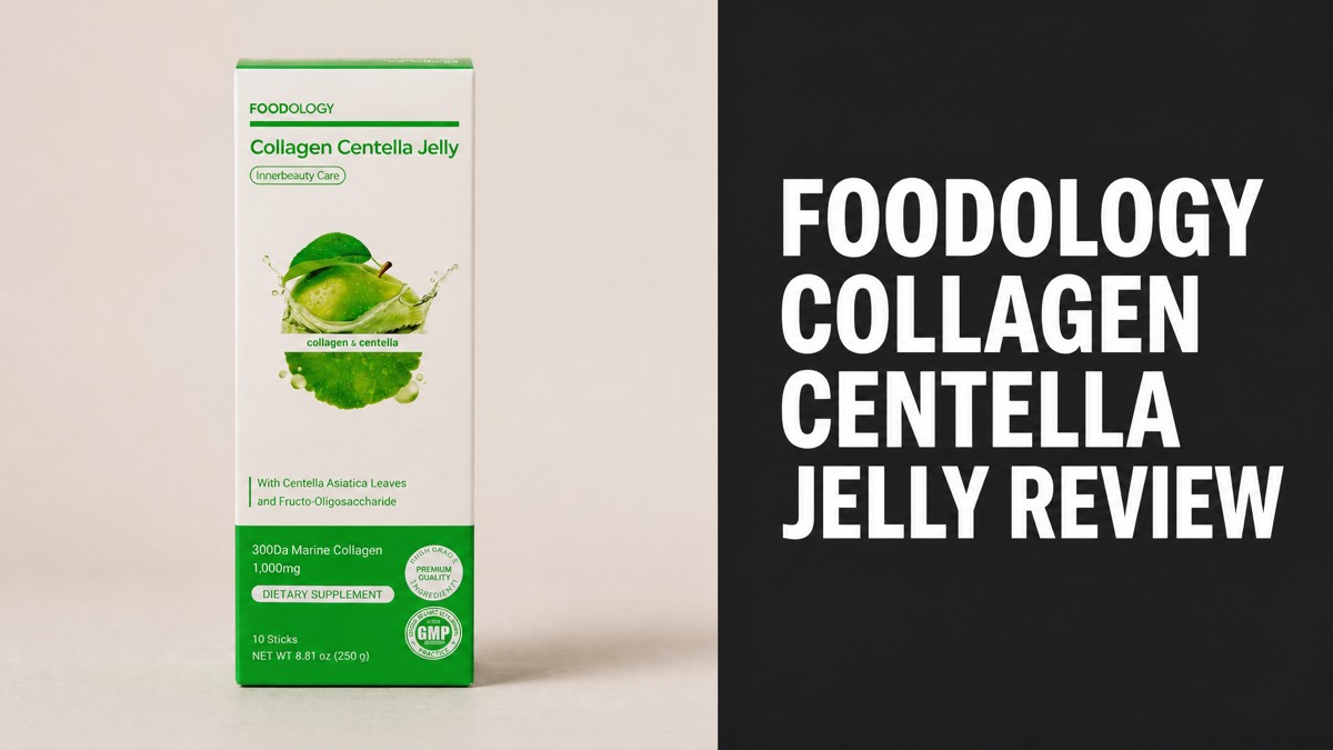 Foodology Collagen Centella Jelly box next to the review headline