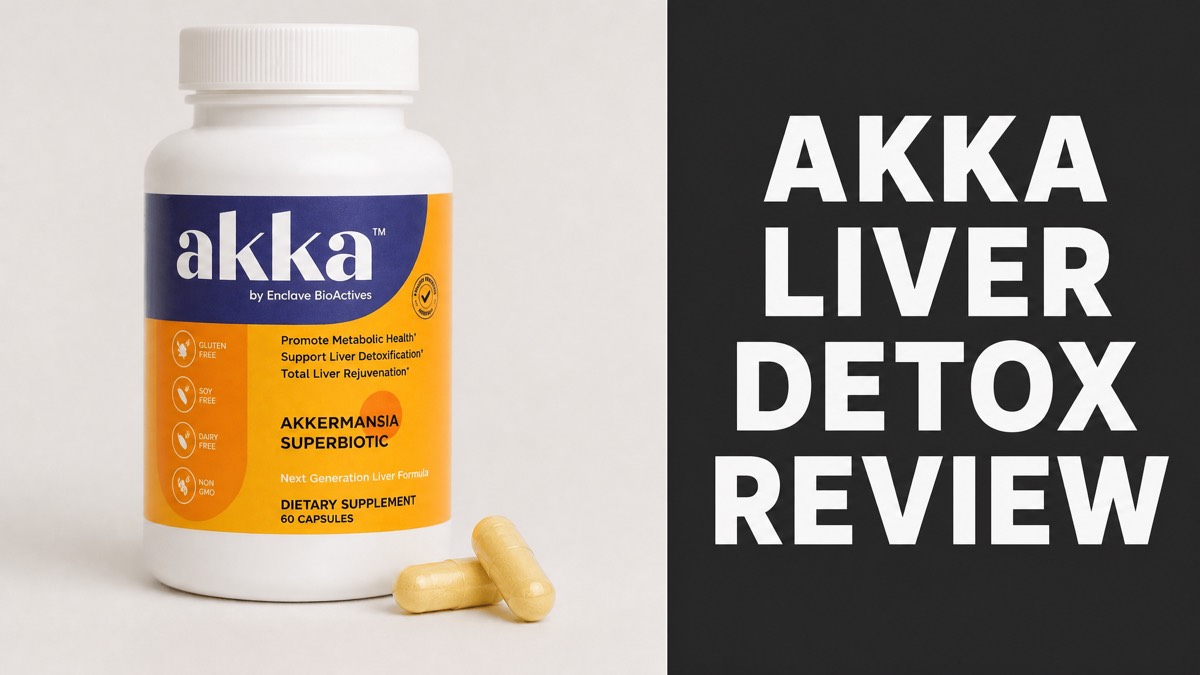 Bottle of AKKA Akkermansia Superbiotic liver supplement