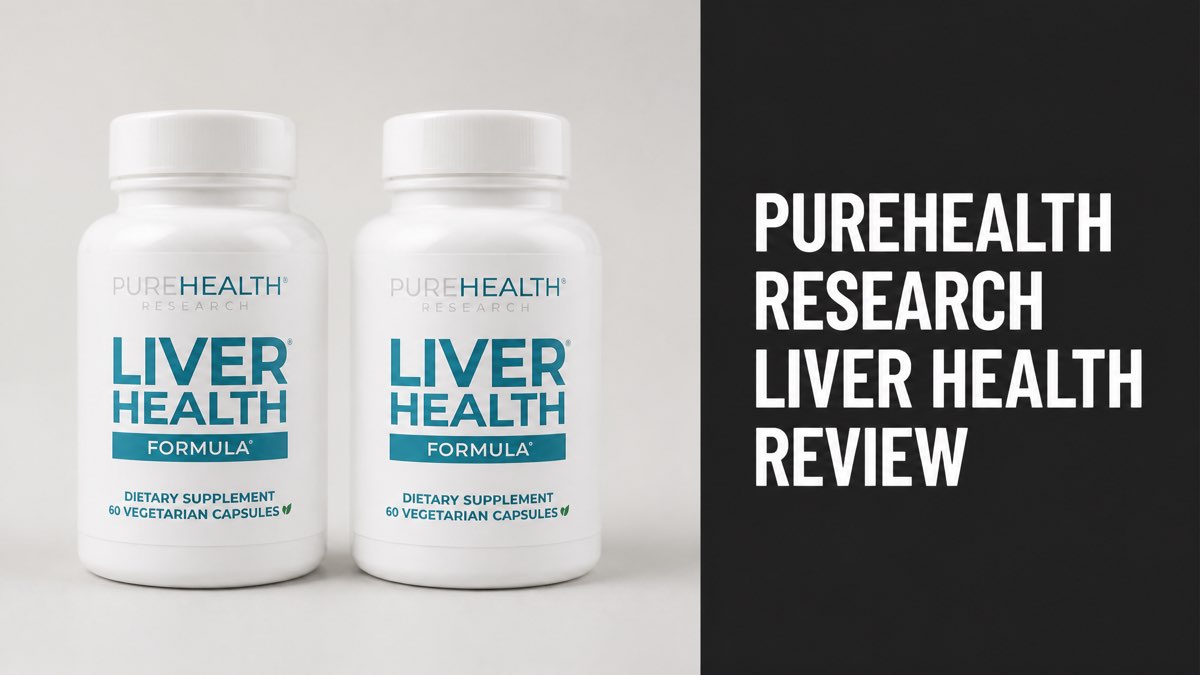 Two bottles of PureHealth Research Liver Health Formula supplement on a plain background