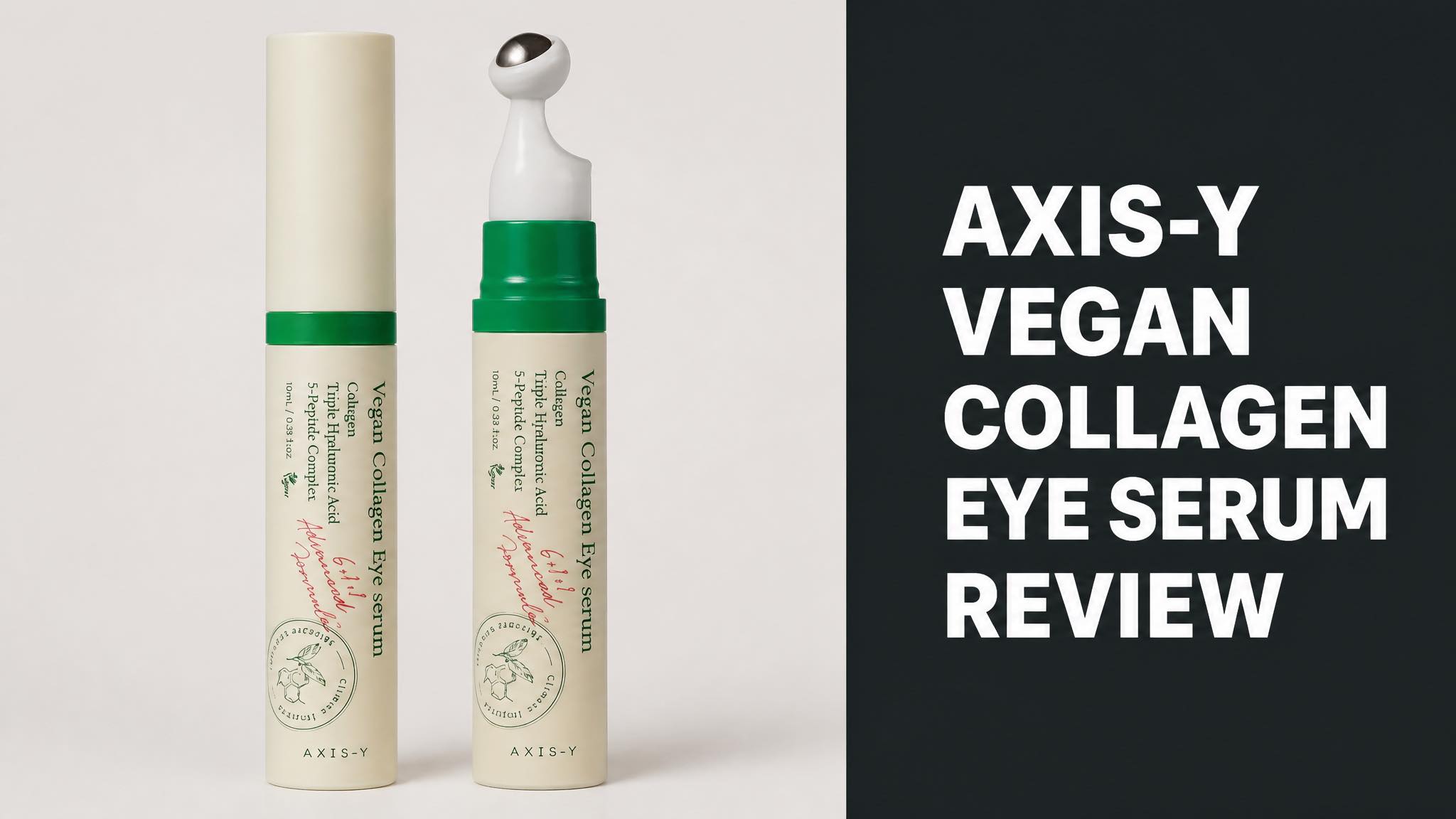 AXIS-Y Vegan Collagen Eye Serum bottle with roller applicator