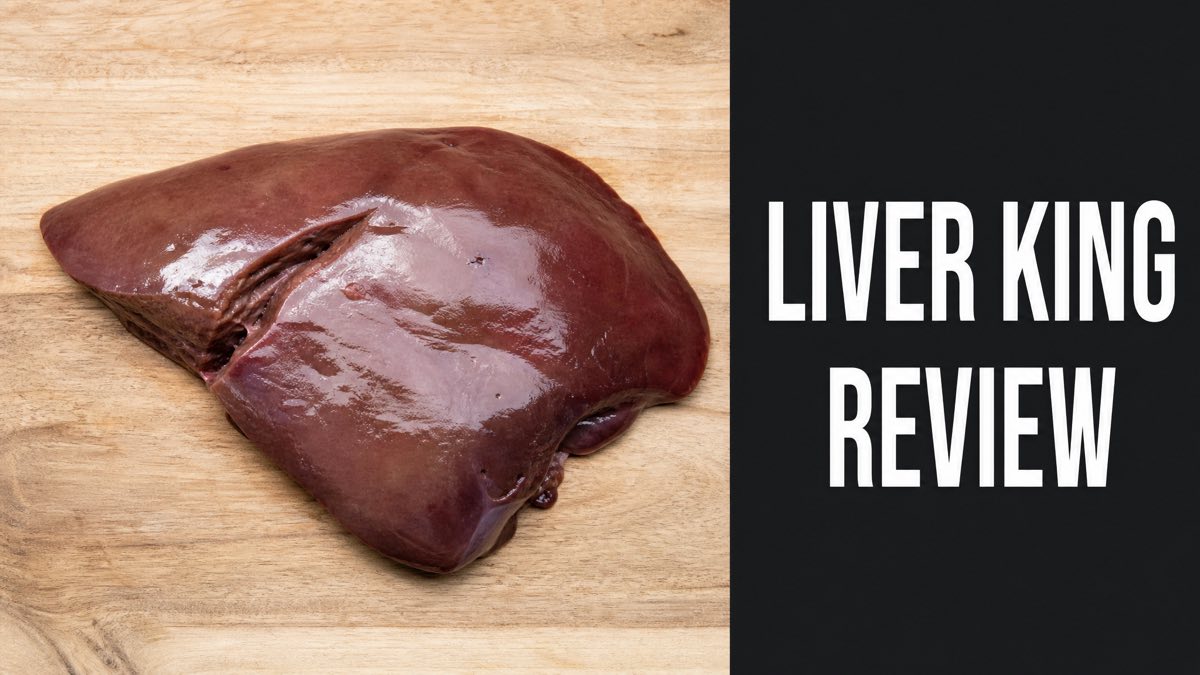 Raw beef liver on a wooden cutting board, representing the Liver King ancestral diet