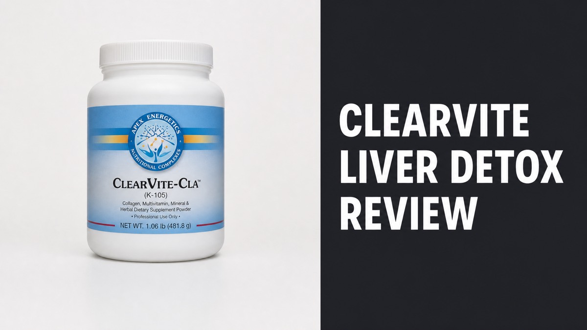 ClearVite-CLA liver detox supplement bottle by Apex Energetics