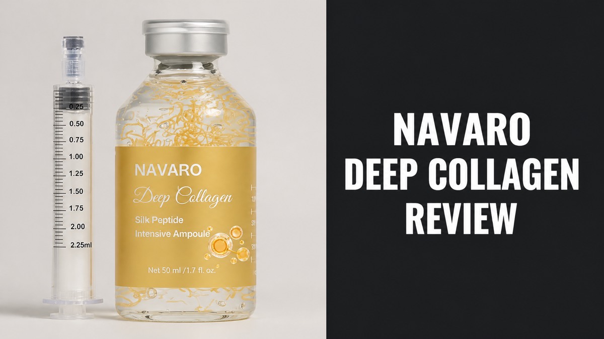 Navaro Deep Collagen Silk Peptide Intensive Ampoule bottle with syringe applicator