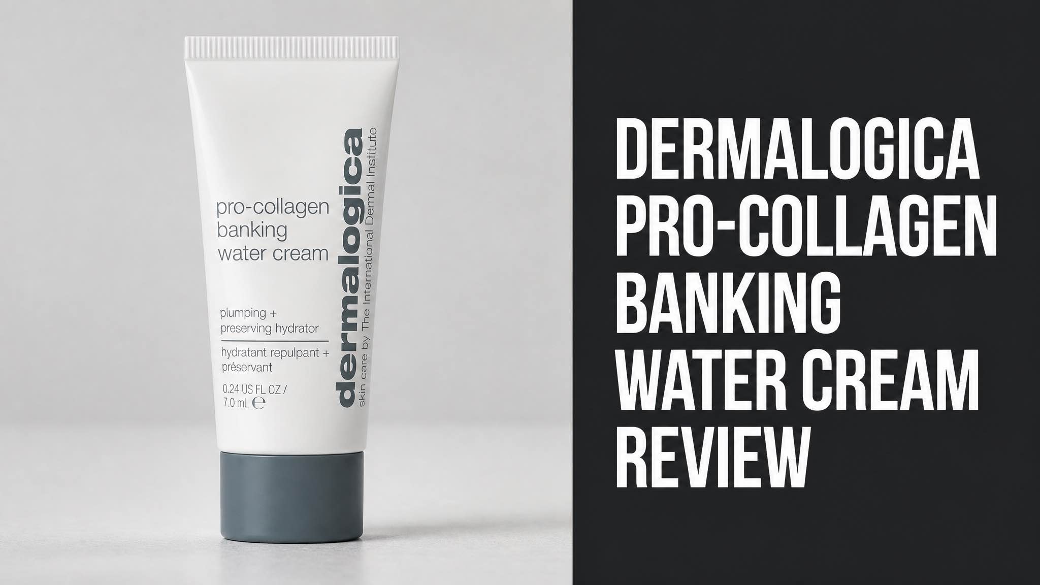 Dermalogica Pro-Collagen Banking Water Cream tube on a plain background